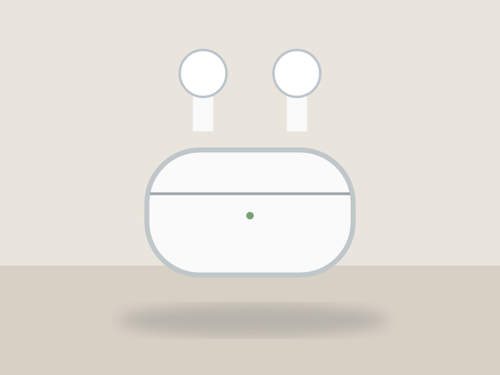 White JBL earbuds case