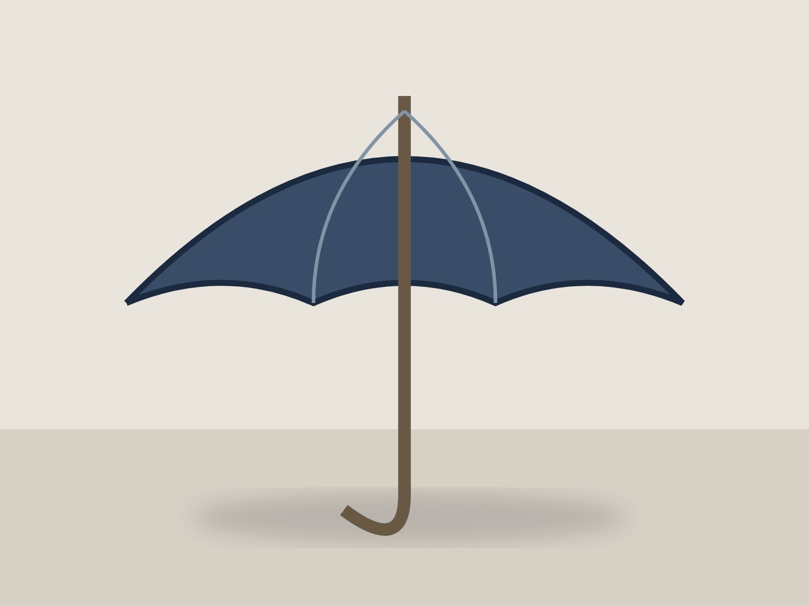 Navy Kobold umbrella with a clip